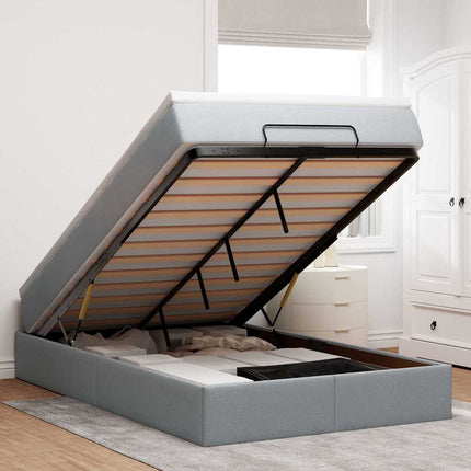 Ottoman Sängram Med Madrass Tyg