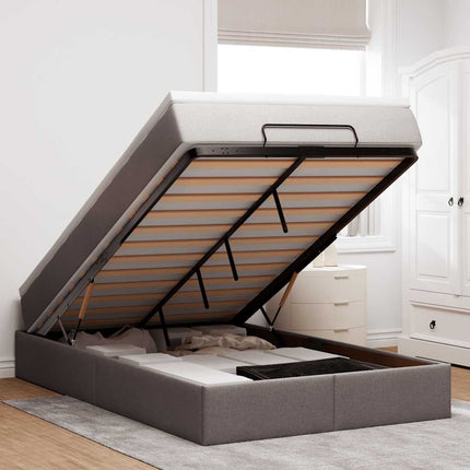 Ottoman Sängram Med Madrass Tyg