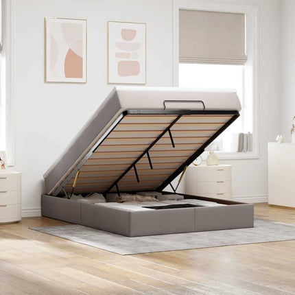 Ottoman Sängram Med Madrass Tyg