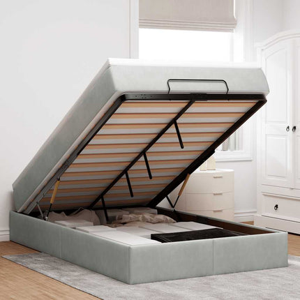 Ottoman Sängram Med Madrass Sammet