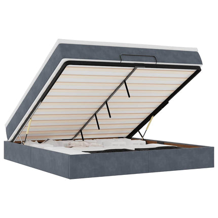 Ottoman Sängram Med Madrass Sammet