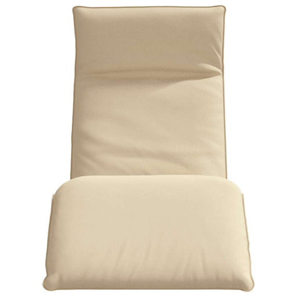 Hopfällbar solstol beige 175x54x8,5 cm oxfordtyg