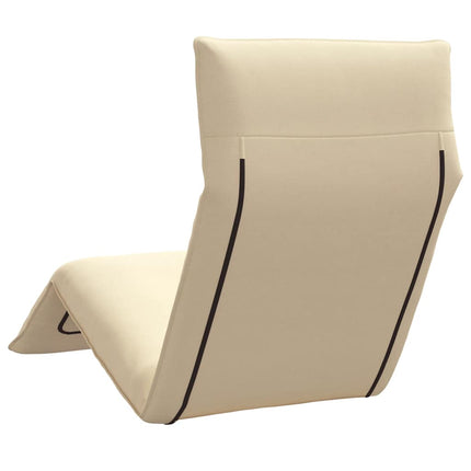 Hopfällbar solstol beige 175x54x8,5 cm oxfordtyg