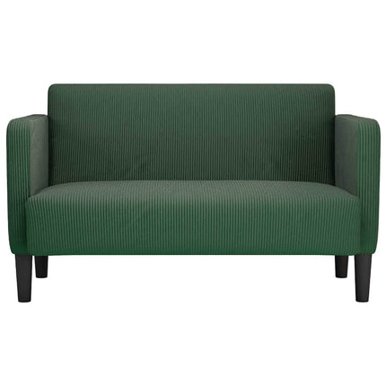 Loveseat soffa mörkgrön 109 cm manchestertyg