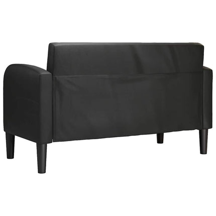 Loveseat soffa svart 110 cm konstläder