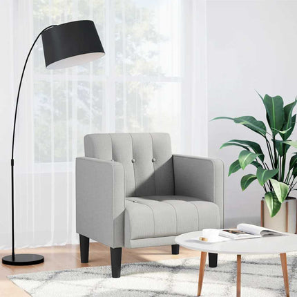 Soffstol med armstöd molngrå 53 cm tyg