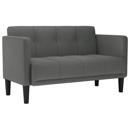 Loveseat soffa mörkgrå 111 cm tyg