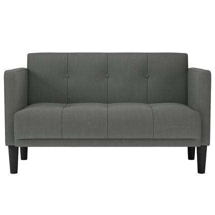 Loveseat soffa mörkgrå 111 cm tyg