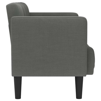 Loveseat soffa mörkgrå 111 cm tyg