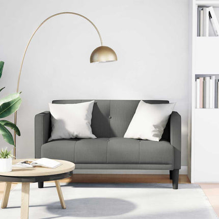 Loveseat soffa mörkgrå 111 cm tyg