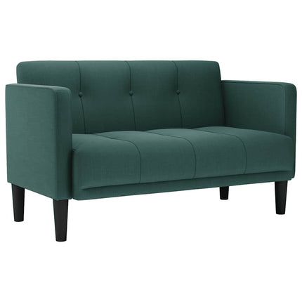 Loveseat soffa mörkgrön 111 cm tyg