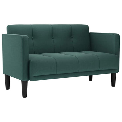 Loveseat soffa mörkgrön 111 cm tyg
