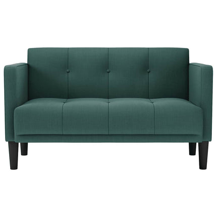 Loveseat soffa mörkgrön 111 cm tyg