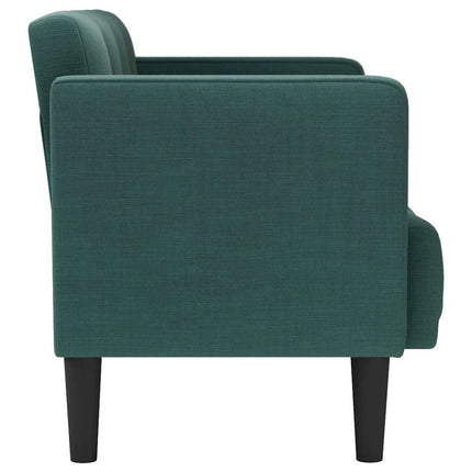 Loveseat soffa mörkgrön 111 cm tyg