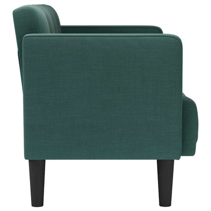 Loveseat soffa mörkgrön 111 cm tyg