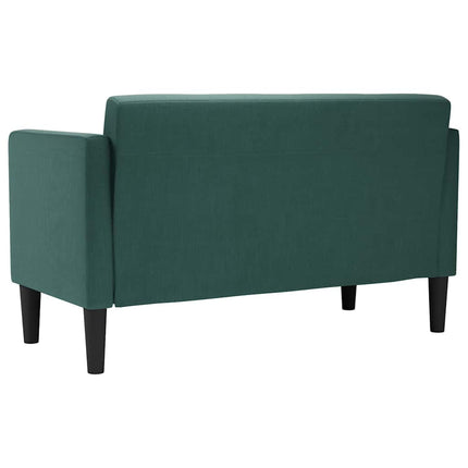 Loveseat soffa mörkgrön 111 cm tyg