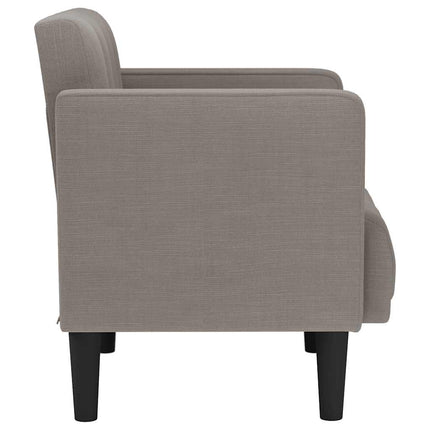 Loveseat soffa taupe 111 cm tyg