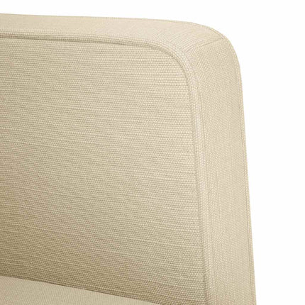 Loveseat soffa cremefärgad 111 cm tyg