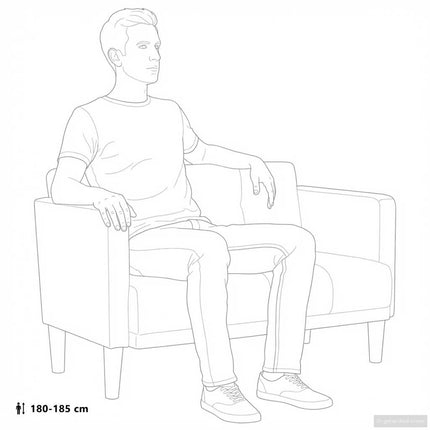 Loveseat soffa blå 111 cm tyg
