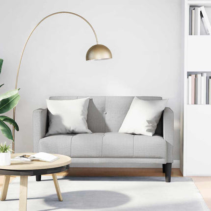 Loveseat soffa molngrå 111 cm tyg