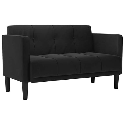Loveseat soffa svart 111 cm sammet
