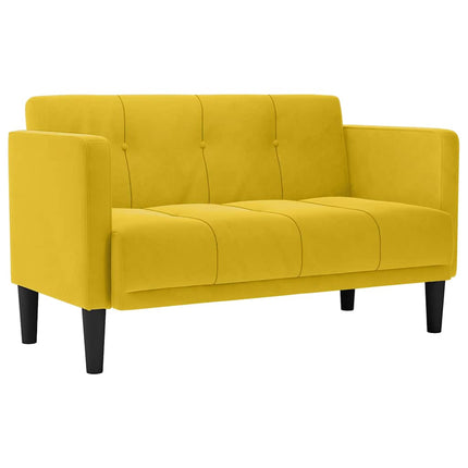 Loveseat soffa gul 111 cm sammet