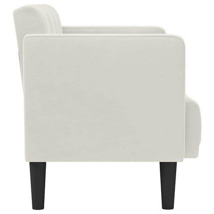Loveseat soffa creme 111 cm sammet