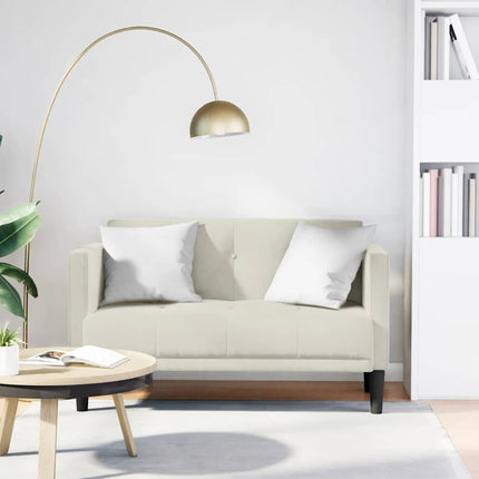 Loveseat soffa creme 111 cm sammet