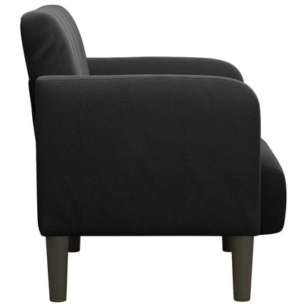 Soffstol med armstöd svart 54 cm sammet