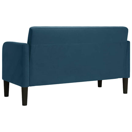 Loveseat soffa blå 109 cm sammet