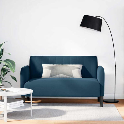 Loveseat soffa blå 109 cm sammet