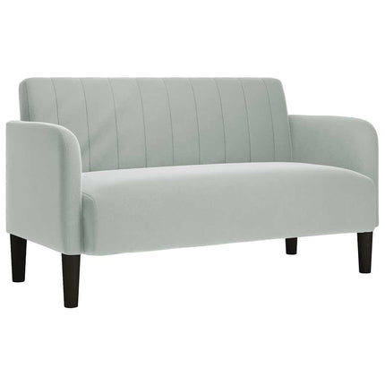 Loveseat soffa ljusgrå 109 cm sammet