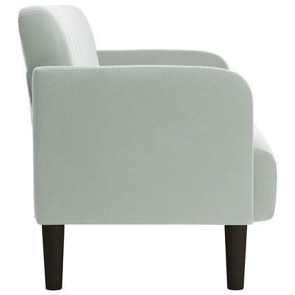 Loveseat soffa ljusgrå 109 cm sammet