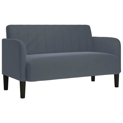 Loveseat soffa mörkgrå 109 cm sammet