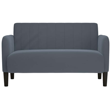 Loveseat soffa mörkgrå 109 cm sammet