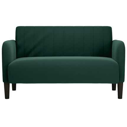 Loveseat soffa mörkgrön 109 cm sammet