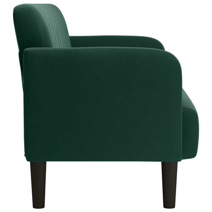Loveseat soffa mörkgrön 109 cm sammet