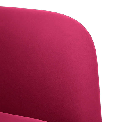Loveseat soffa vinröd 109 cm sammet