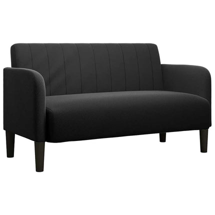 Loveseat soffa svart 109 cm sammet