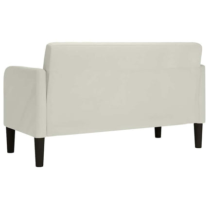 Loveseat soffa creme 109 cm sammet