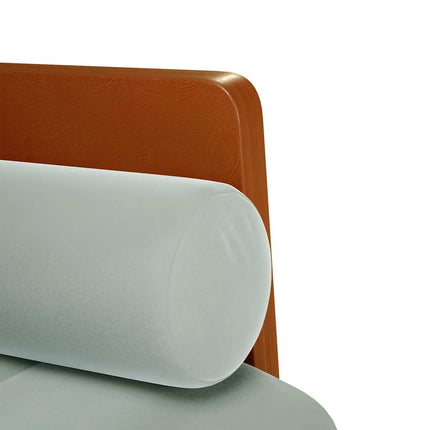 Loveseat soffa med bolsterdynor ljusgrå 110 cm sammet