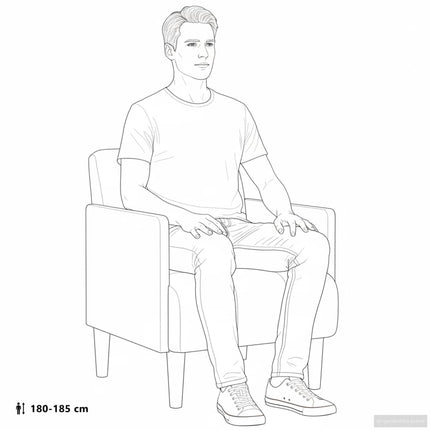 Loveseat soffa med dynor 110 cm linne