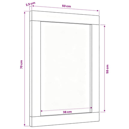 Spegel Väggmonterad Flerfärgsdesign 70 x 50 x 3 cm Glas
