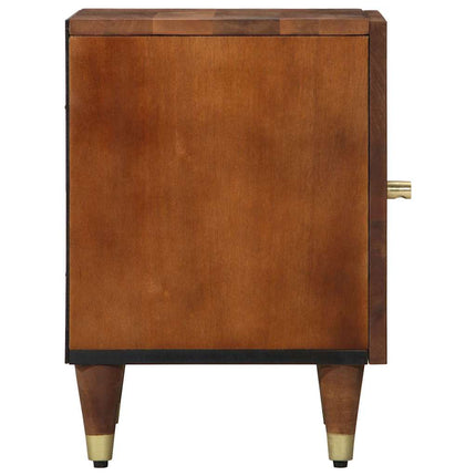 Sängbord med Dörr 2 pcs Honung brun 40 x 33 x 46 cm