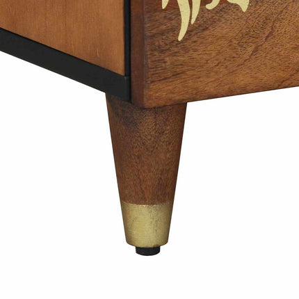 Nattduksbord Honung brun 40 x 33 x 46 cm Massivt mangoträ