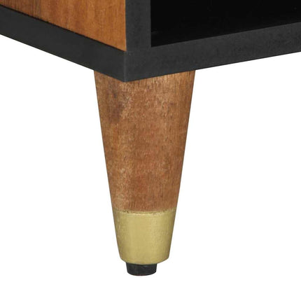 TV-skåp med hylla Honung brun 80 x 33 x 46 cm Massivt mangoträ