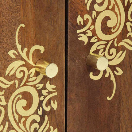 Sideboard med hylla Brun 60 x 33 x 75 cm Massivt mangoträ
