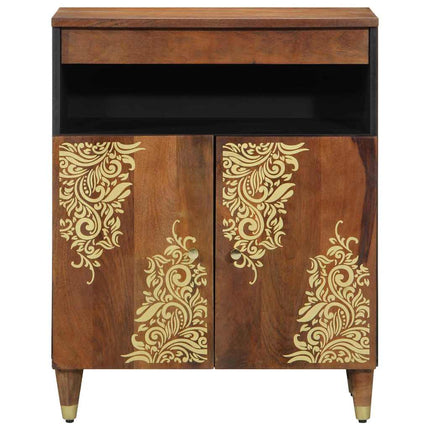 Sideboard med hylla Brun 60 x 33 x 75 cm Massivt mangoträ