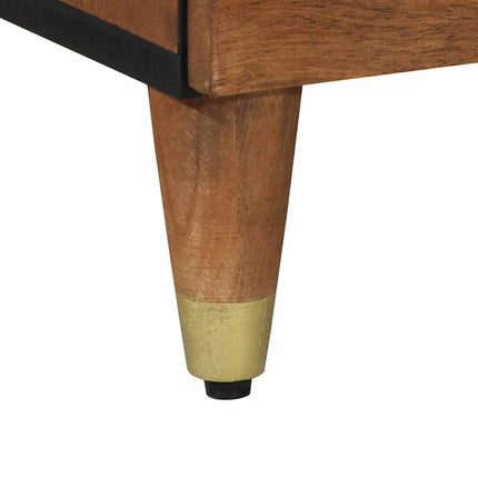 Sideboard med hylla Brun 80 x 33 x 75 cm Massivt mangoträ