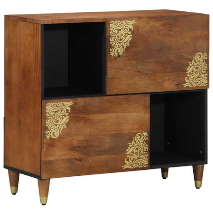 Sideboard med hylla Brun 80 x 33 x 75 cm Massivt mangoträ